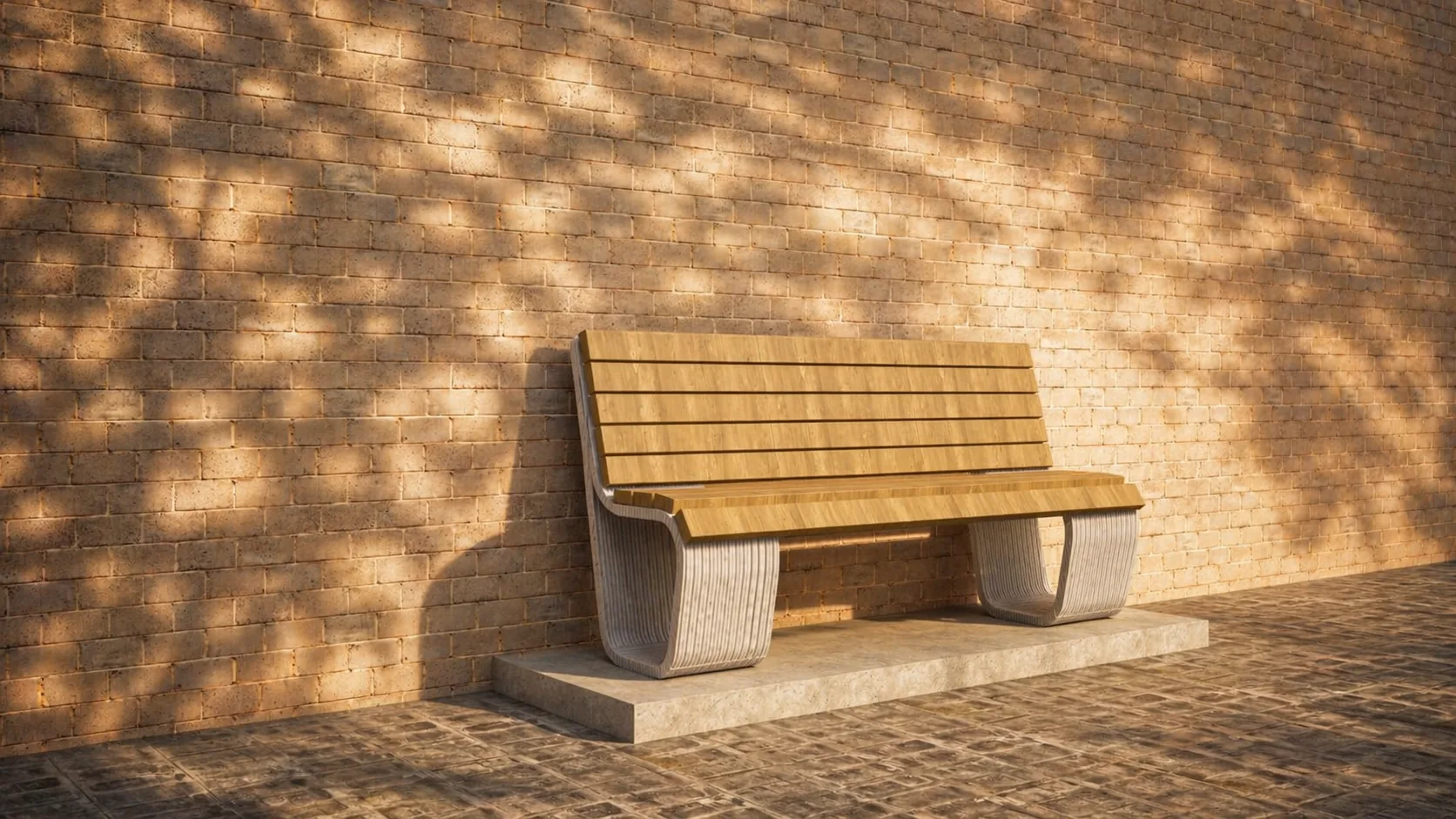 3D Printed Concrete Bench - CORE Detail View