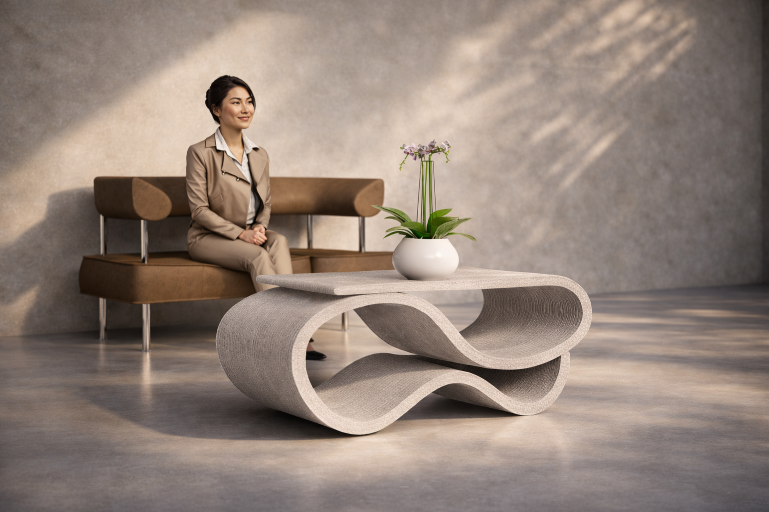 SLAB | Main View | 3D Printed Concrete Dining Table