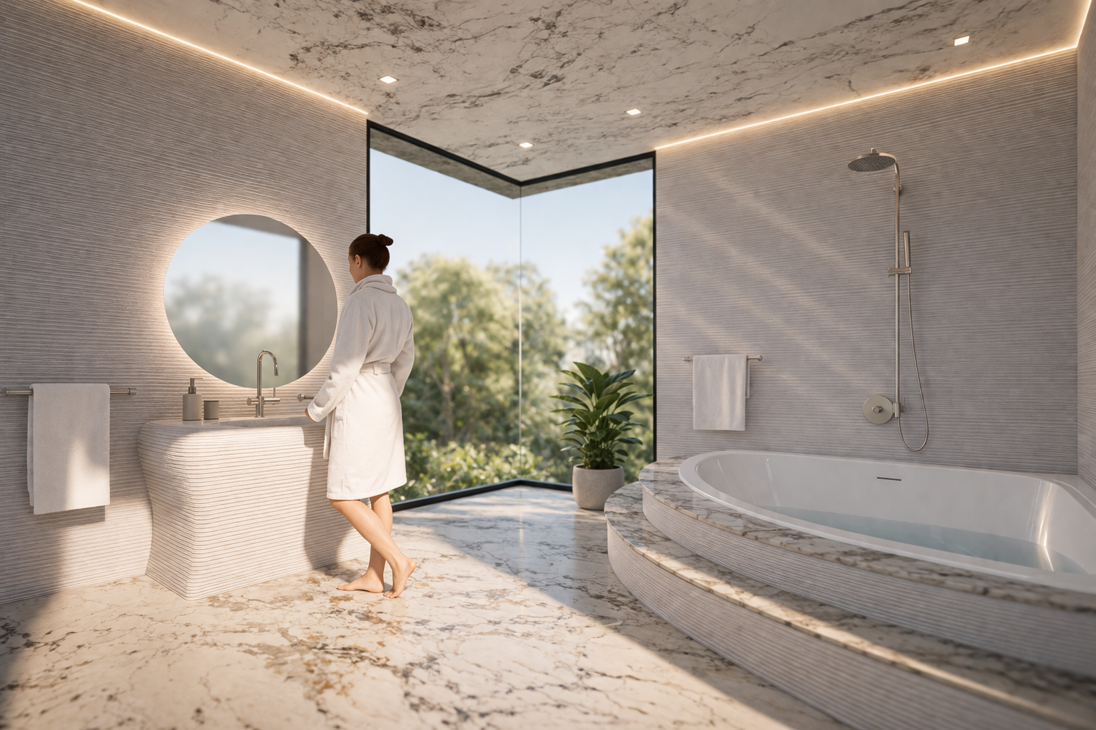 BATH | Main View | 3D Printed Concrete Bathroom Interior